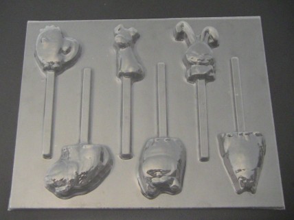 533sp Hidden Pets Life Chocolate or Hard Candy Lollipop Mold